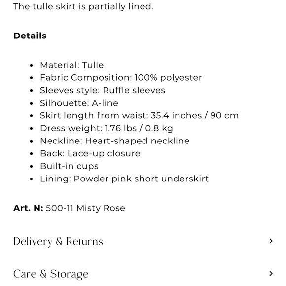 Size XL Authentic Milla tea length tulle dress in color misty rose. Worn once. - Picture 5 of 15